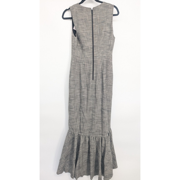 NWT Alice + Olivia Birch Ruffled Checked Maxi Dress Size 4 Checked Woven 2A452 - Picture 7 of 12